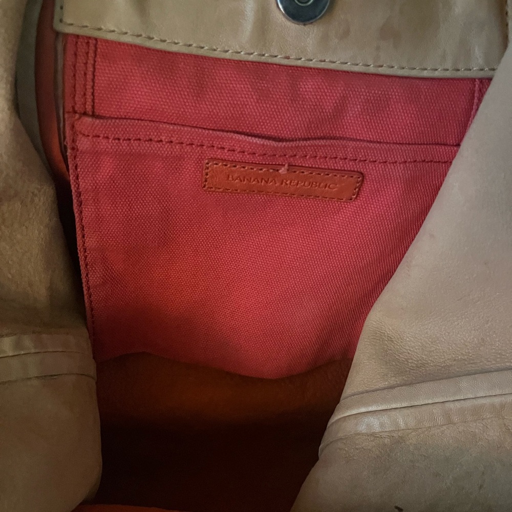 Banana Republic Leather Patchwork Boho Style Larg… - image 6